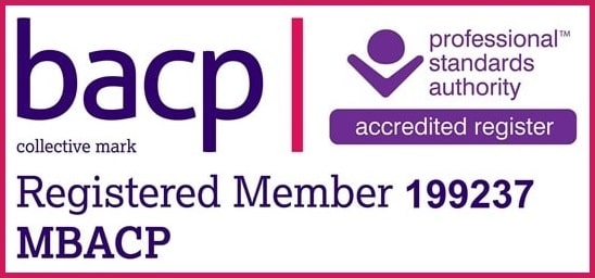 Geoff's BACP membership logo including my member number